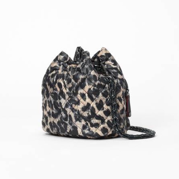 MZ Wallace Crosby Drawstring Bucket Bag - Leopard - Picture 5 of 5